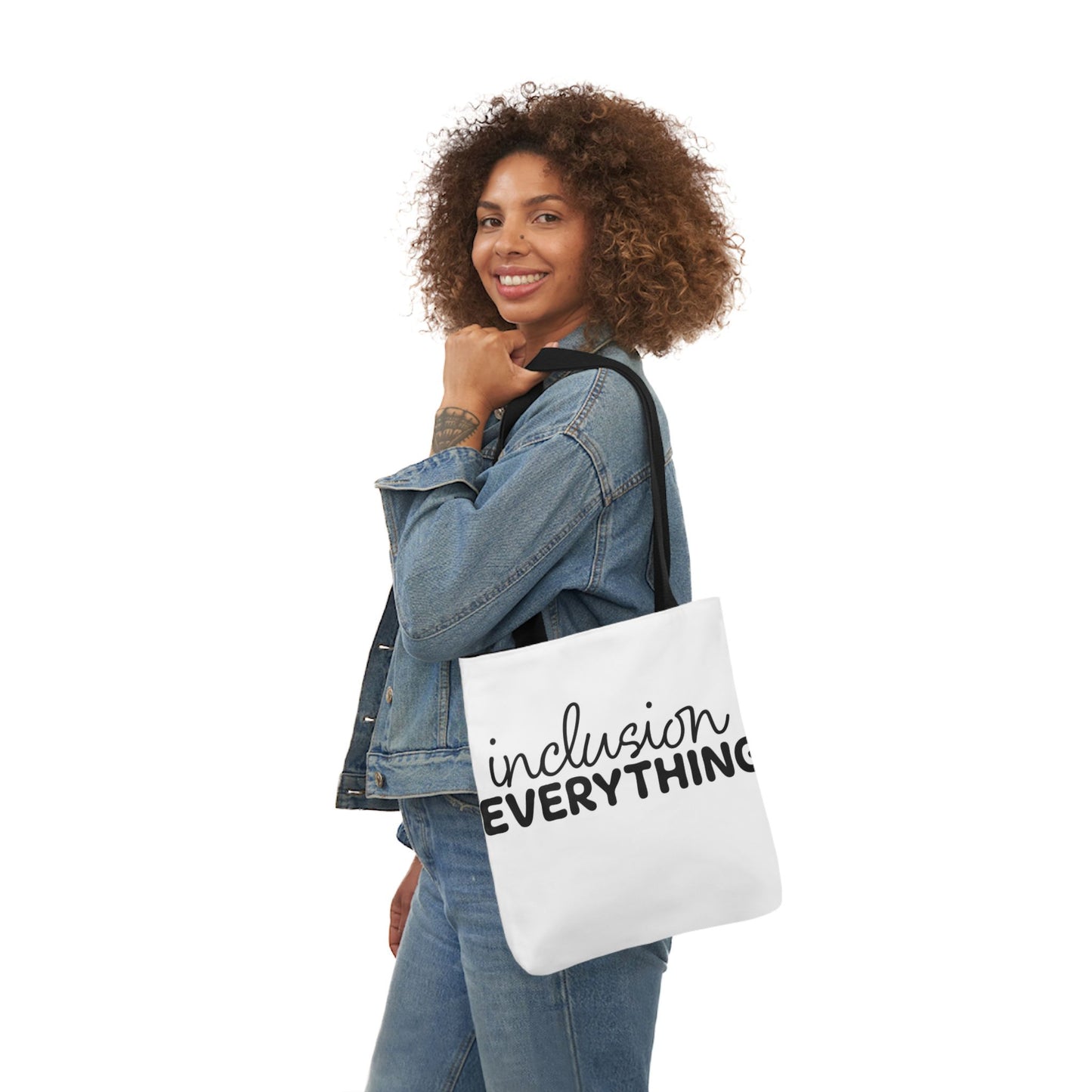 Inclusion Everything Canvas Tote Bag with Colorful Straps