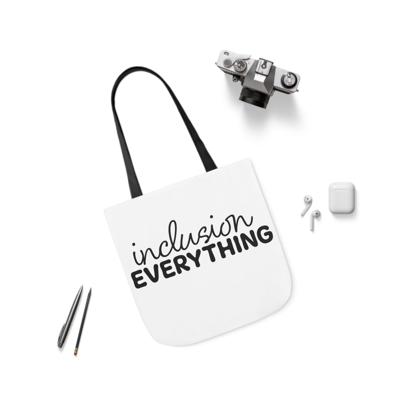 Inclusion Everything Canvas Tote Bag with Colorful Straps