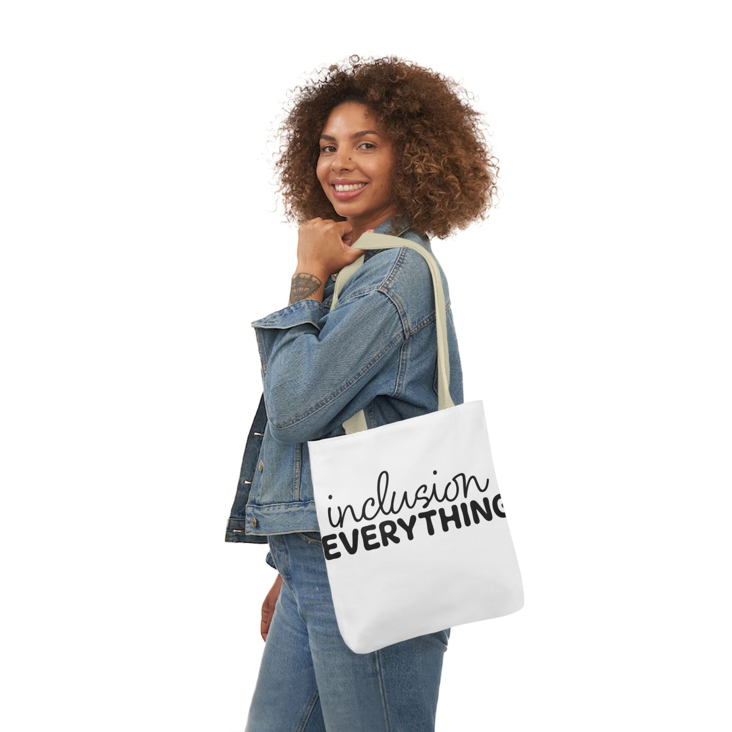 Inclusion Everything Canvas Tote Bag with Colorful Straps